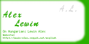 alex lewin business card